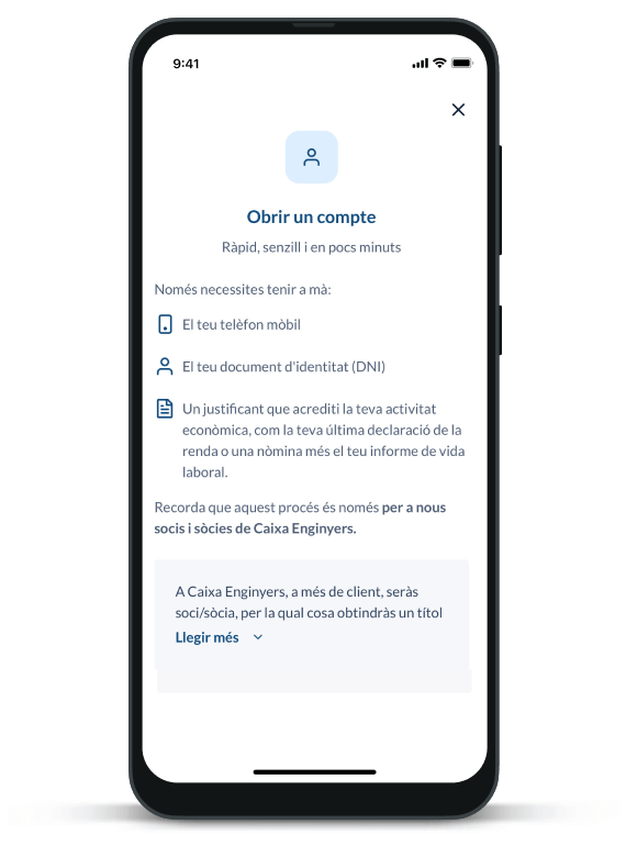 Imatge promocional de la banca mòbil de Caixa Enginyers