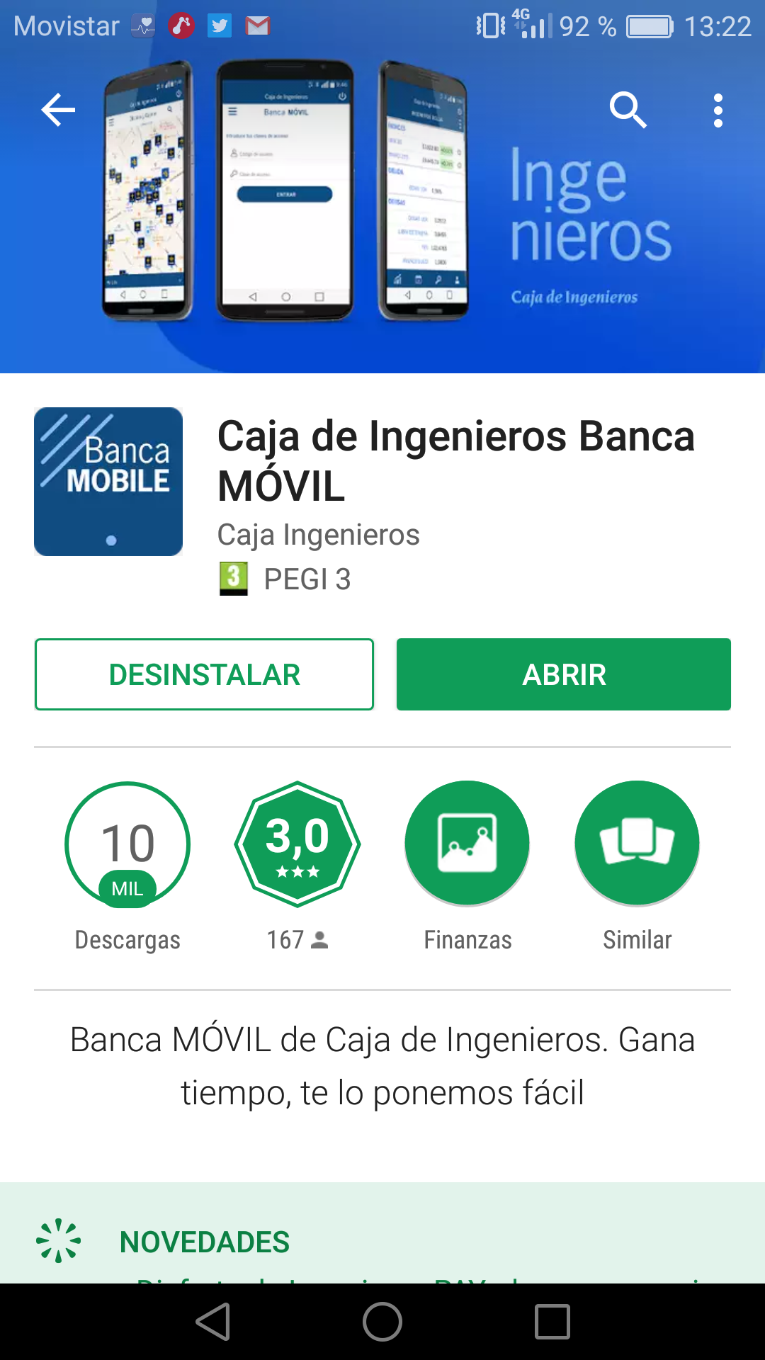 pantalla Google Play